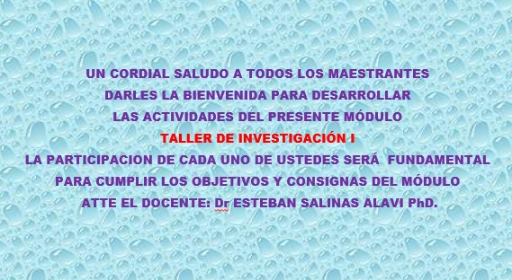Bienvenida al curso
